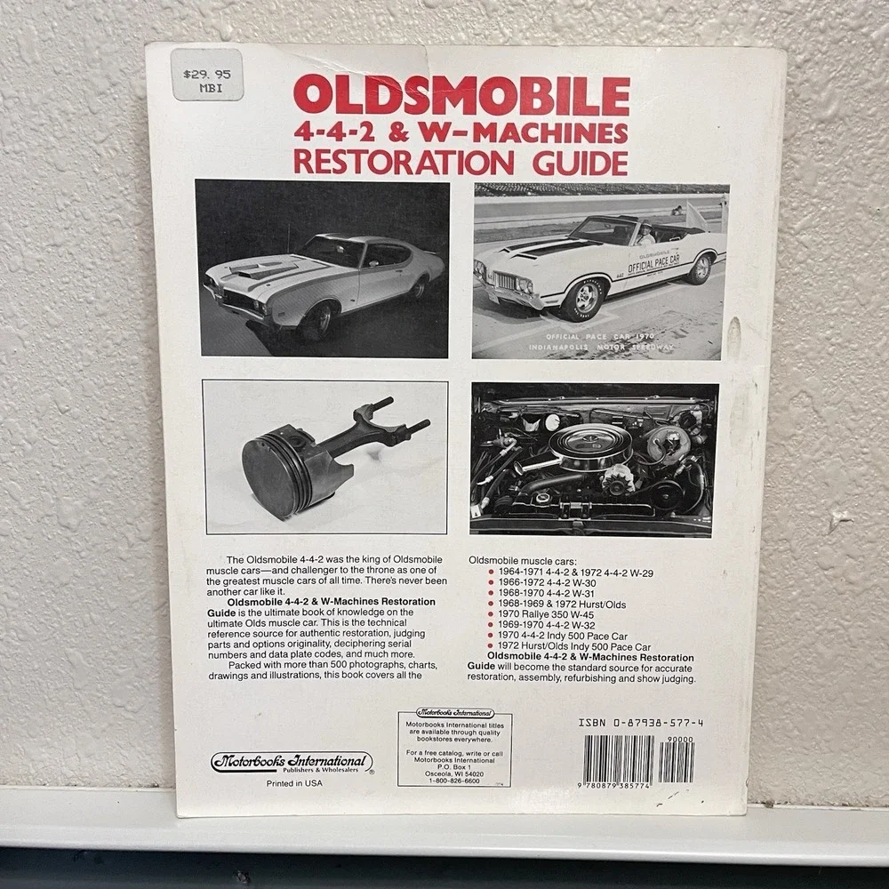Oldsmobile 4-4-2 and W-Machine Restoration Guide By Motor-books Garage Manual‎